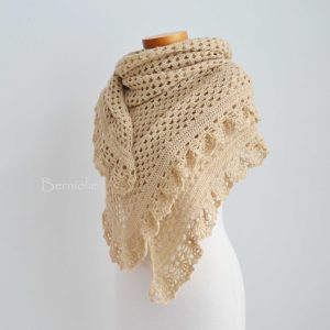 ASHLEY, crochet shawl pattern pdf