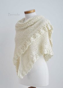 ASHLEY, crochet shawl pattern pdf