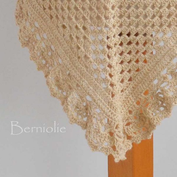 ASHLEY, crochet shawl pattern pdf