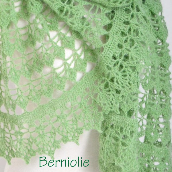 BELLA, Crochet shawl pattern pdf