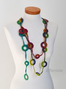CIRCLES, Crochet necklace pattern, pdf