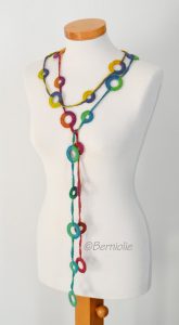 CIRCLES, Crochet necklace pattern, pdf
