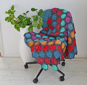 Crochet blanket, throw, home decor, Motifs, P429