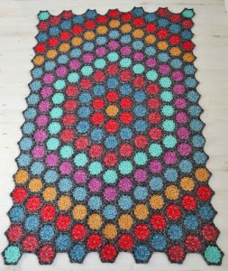 Crochet blanket, throw, home decor, Motifs, P429