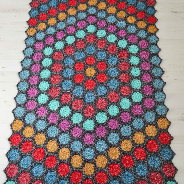 Crochet blanket, throw, home decor, Motifs, P429