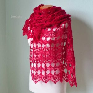 ELEKTRA, Crochet shawl pattern pdf