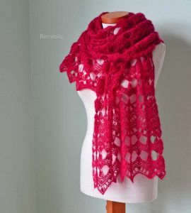 ELEKTRA, Crochet shawl pattern pdf