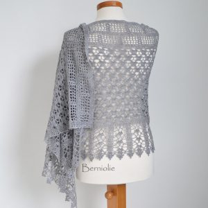 GRACE, Crochet shawl pattern pdf