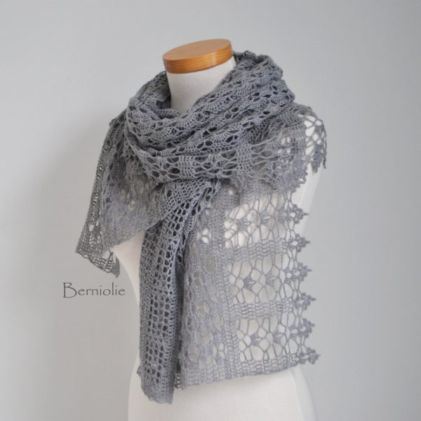 GRACE, Crochet shawl pattern pdf