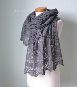 Izumi, Crochet shawl pattern pdf