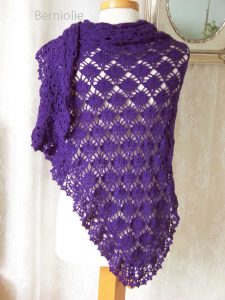 LAUREN, Crochet shawl pattern pdf