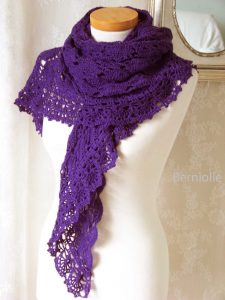 LAUREN, Crochet shawl pattern pdf