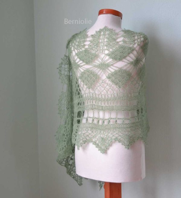 MISITU, Crochet shawl pattern pdf