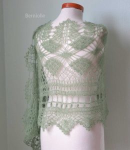 MISITU, Crochet shawl pattern pdf