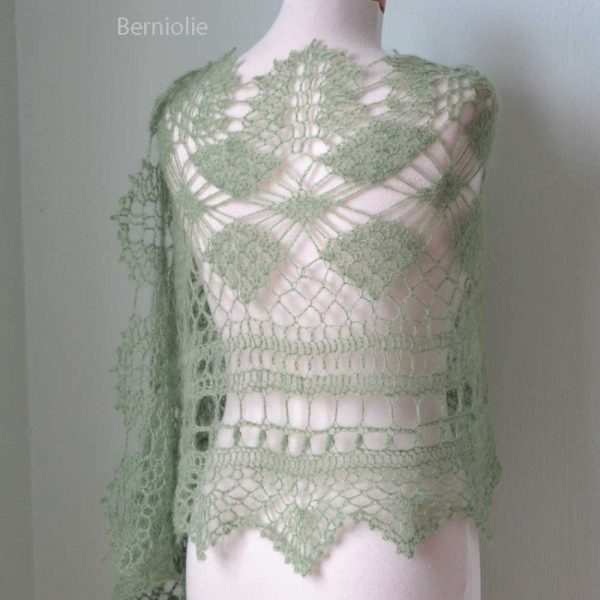 MISITU, Crochet shawl pattern pdf