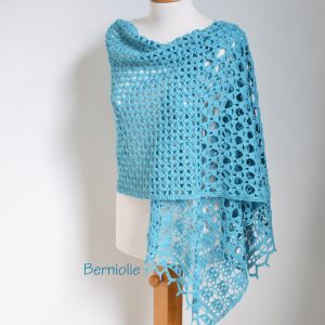 NOOR, Crochet shawl pattern, pdf