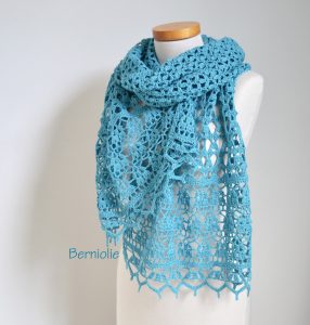 NOOR, Crochet shawl pattern, pdf