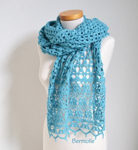 NOOR, Crochet shawl pattern, pdf