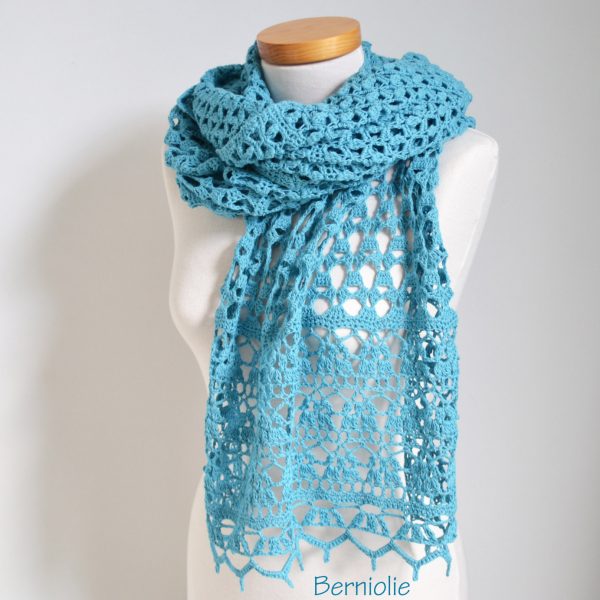 NOOR, Crochet shawl pattern, pdf