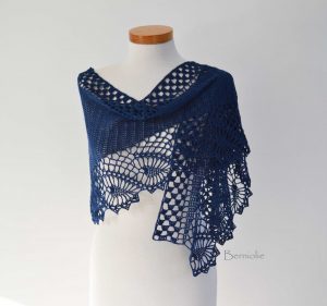 OSWIN, Crochet shawl pattern, PDF