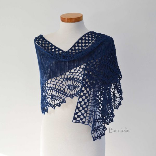 OSWIN, Crochet shawl pattern, PDF