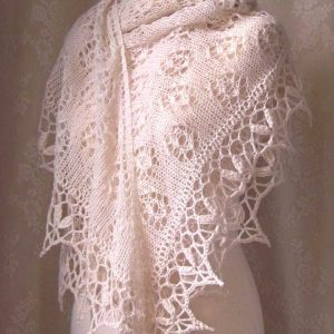 ROSA, Knitting & crochet shawl pattern pdf