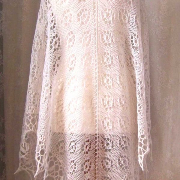 ROSA, Knitting & crochet shawl pattern pdf