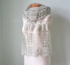 SAGE, Crochet shawl pattern pdf