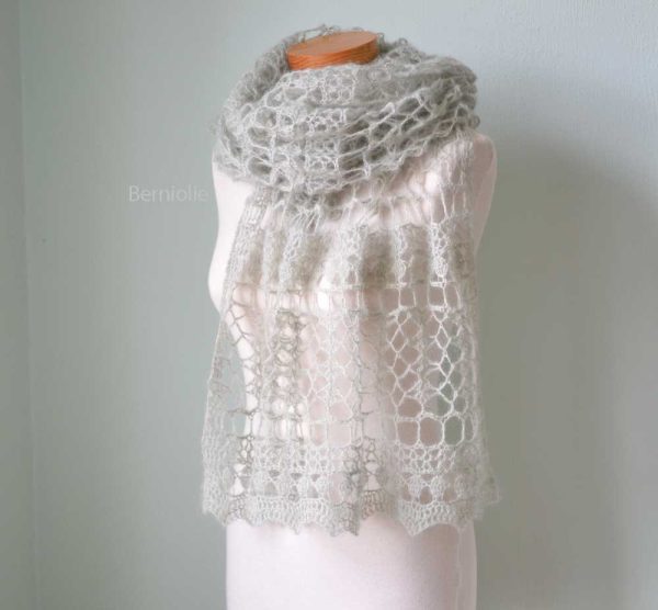 SAGE, Crochet shawl pattern pdf