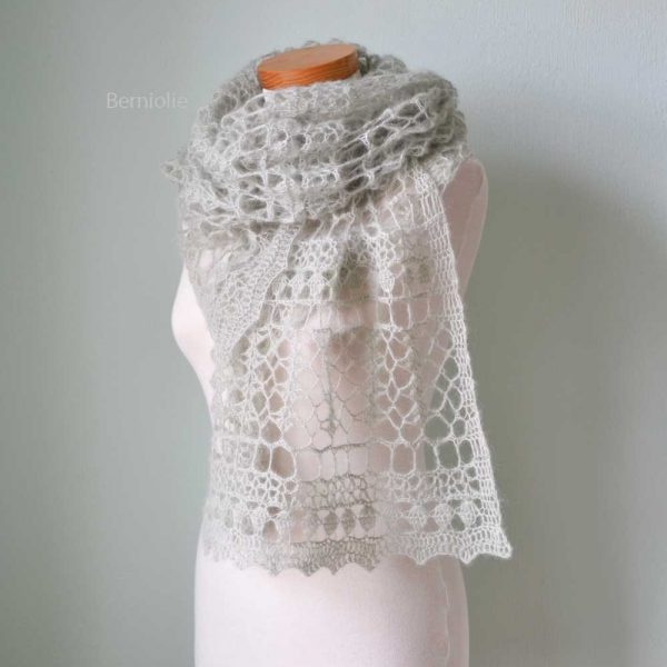 SAGE, Crochet shawl pattern pdf