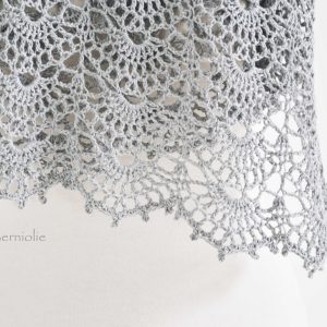 SILVER, Crochet shawl pattern pdf