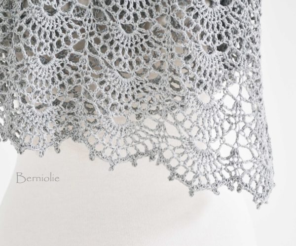 SILVER, Crochet shawl pattern pdf