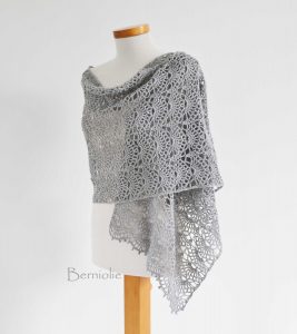SILVER, Crochet shawl pattern pdf
