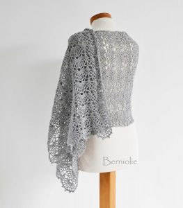 SILVER, Crochet shawl pattern pdf
