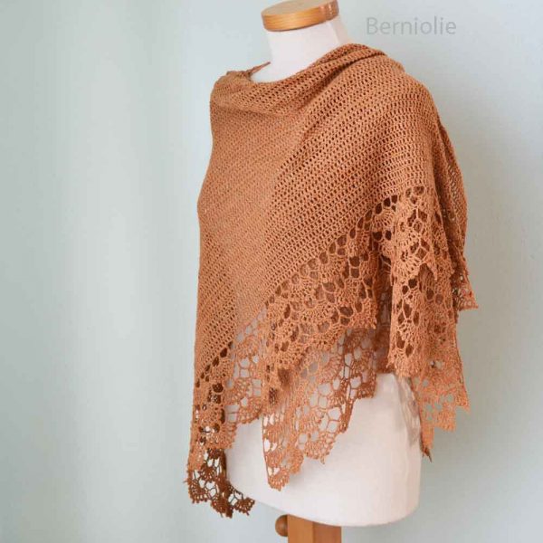 SPRING, Crochet shawl pattern pdf