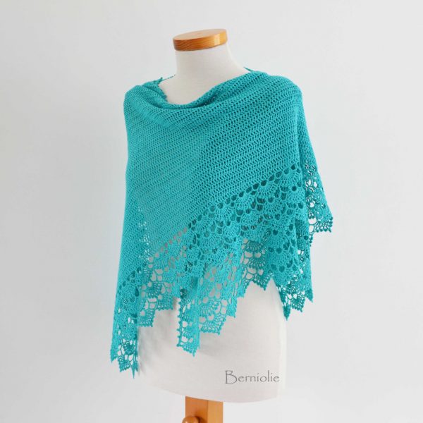 SPRING, Crochet shawl pattern pdf