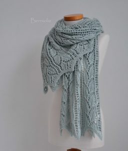 THYRZA, Knitting shawl pattern pdf