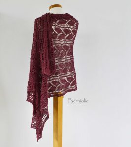 THYRZA, Knitting shawl pattern pdf