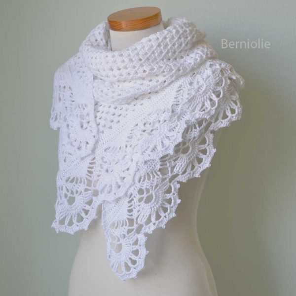 VICTORIA, Crochet shawl pattern pdf