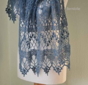 WISTERIA, Crochet shawl pattern pdf