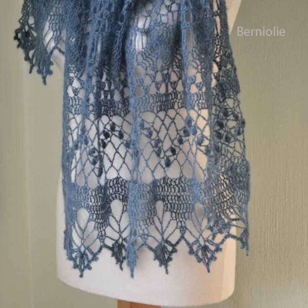 WISTERIA, Crochet shawl pattern pdf